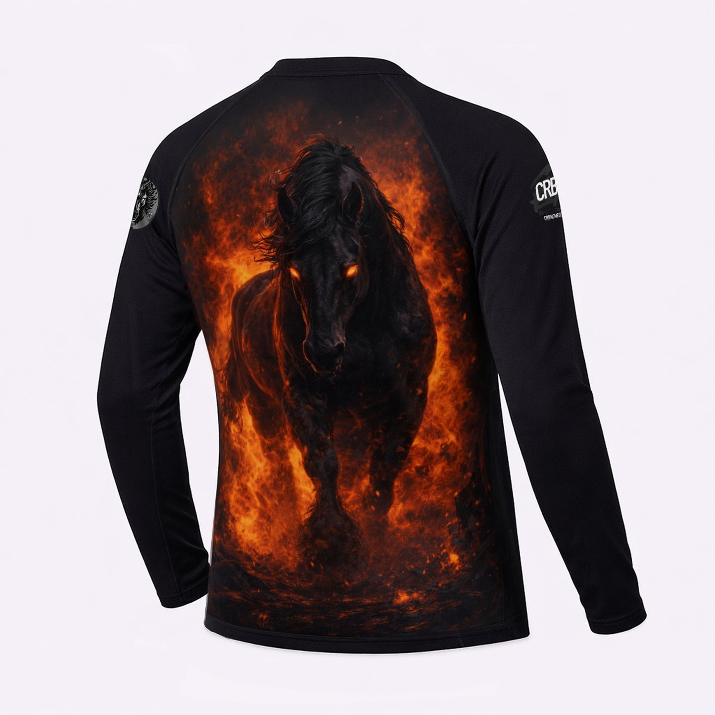 Year of the Fire Horse - Black Long Sleeve Rashguard