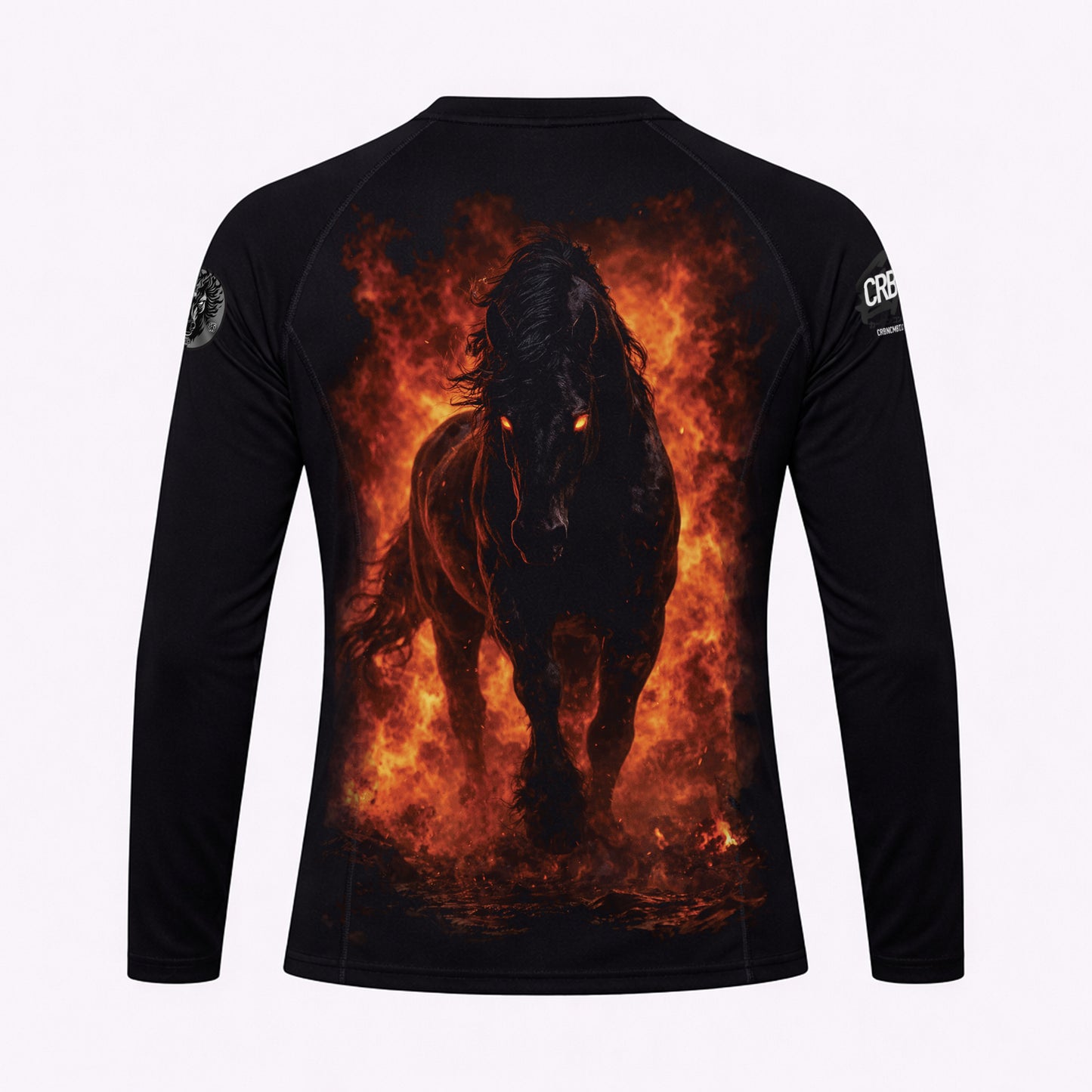 Year of the Fire Horse - Black Long Sleeve Rashguard