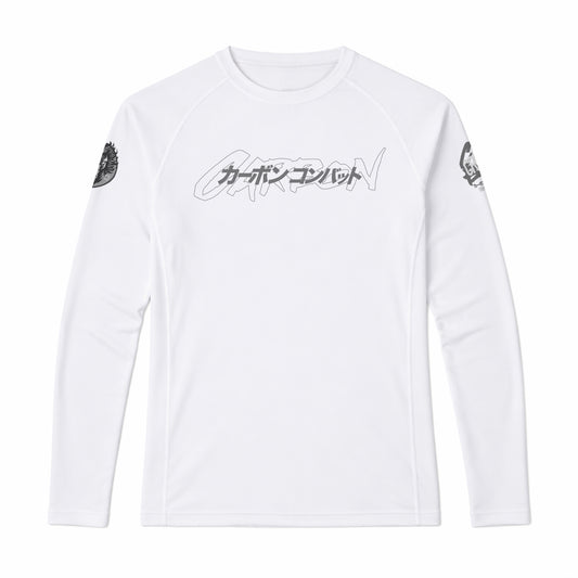 Year of the Fire Horse Long Sleeve Rashguard White